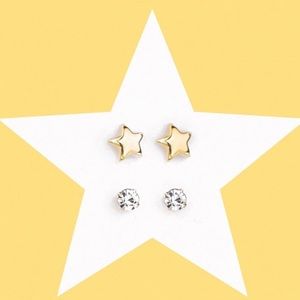 NWT 🔥 Star & Rhinestones Earrings Set